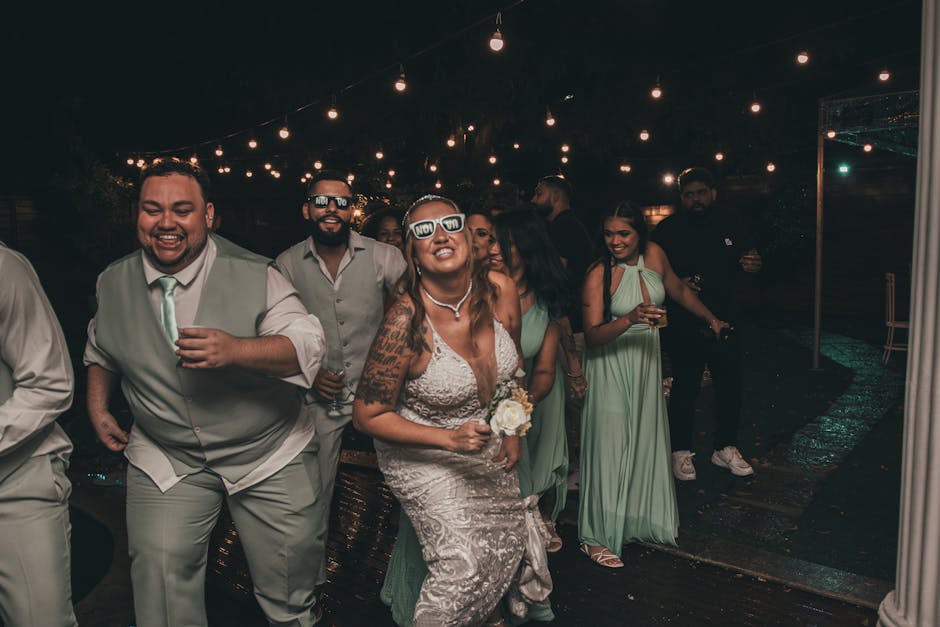 Wedding reception dancing captured on film